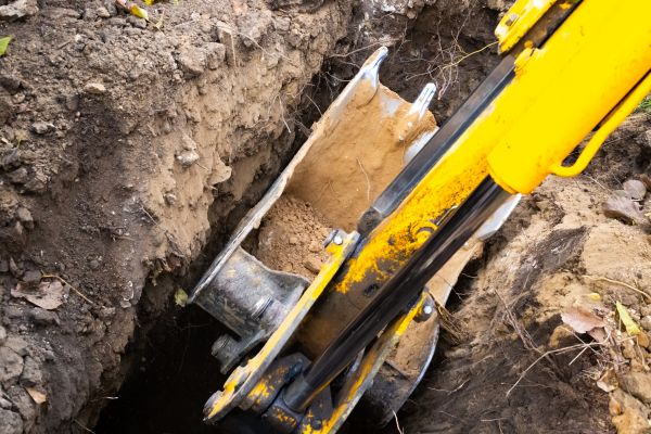 Downspout Trenching in New Bern